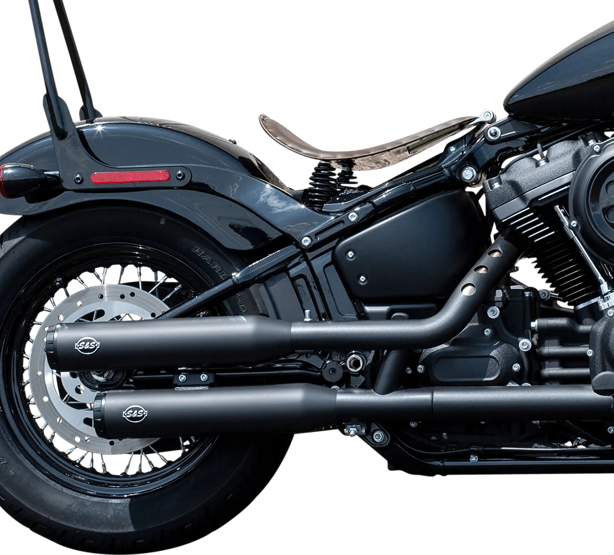 S&S Cycle 550-0737 Grand National Slip-On Mufflers - Race Only - Black Ceramic