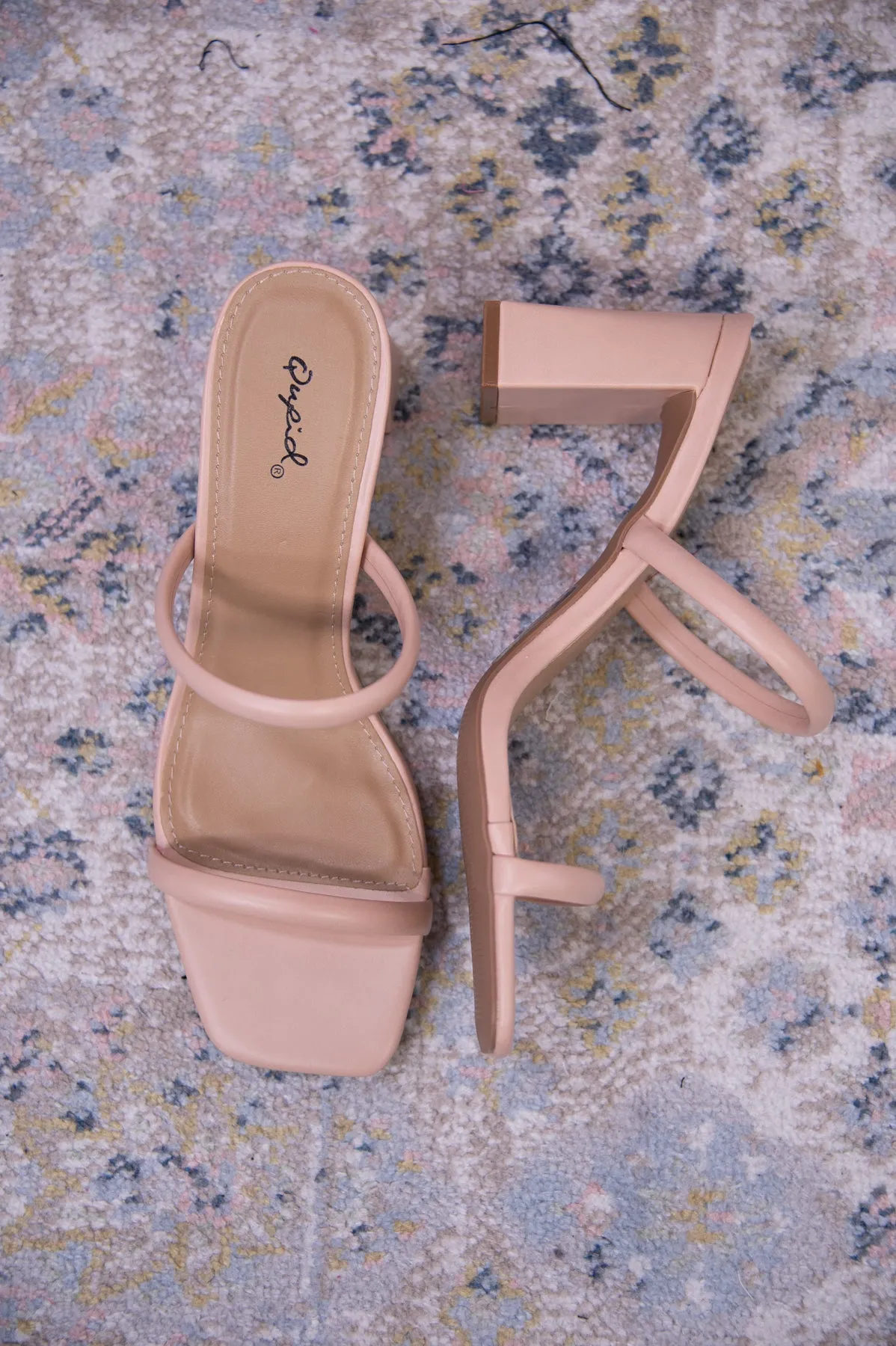 Serious About Style Nude Slip On Heels - SHO2584NU