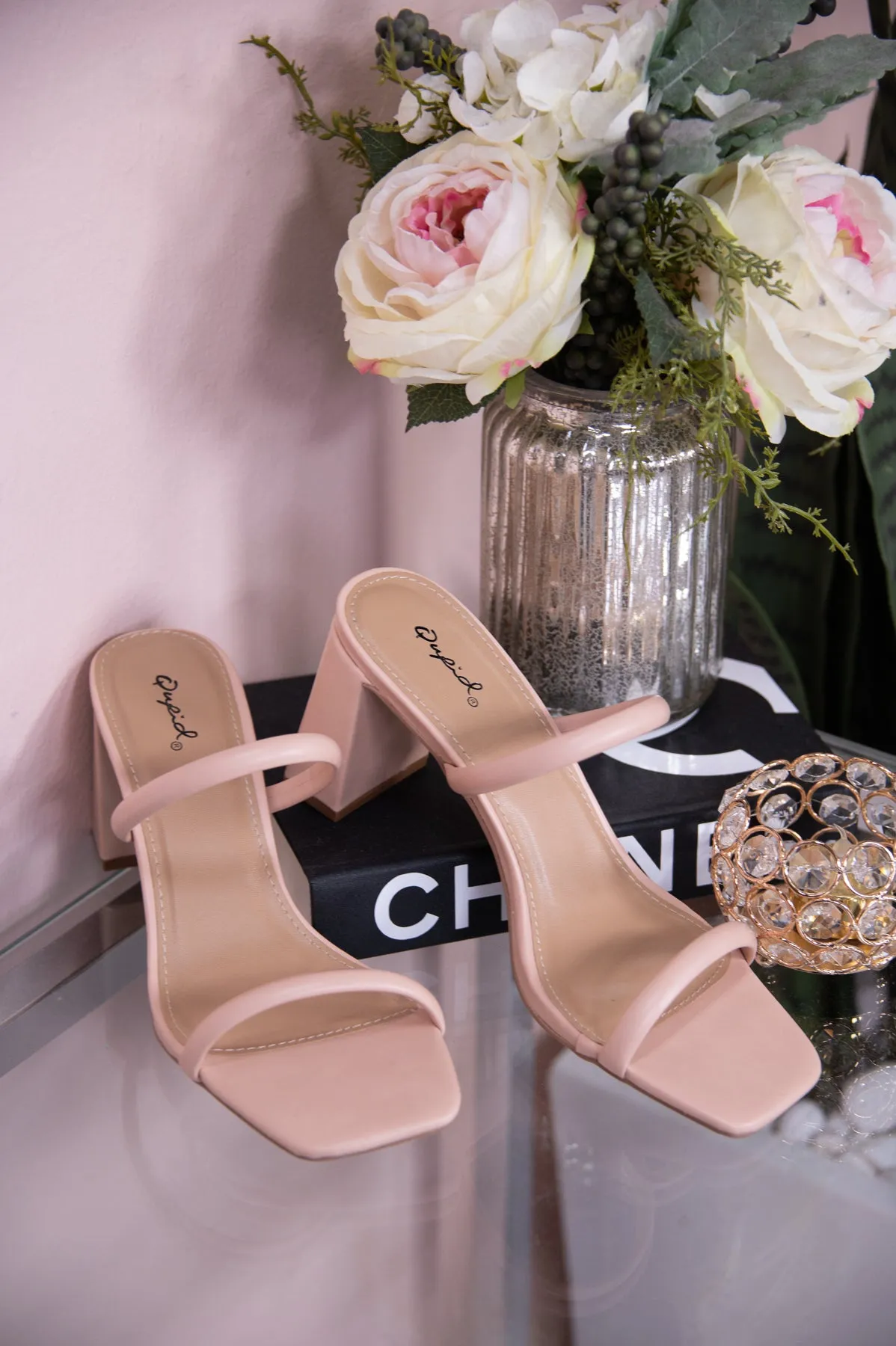 Serious About Style Nude Slip On Heels - SHO2584NU