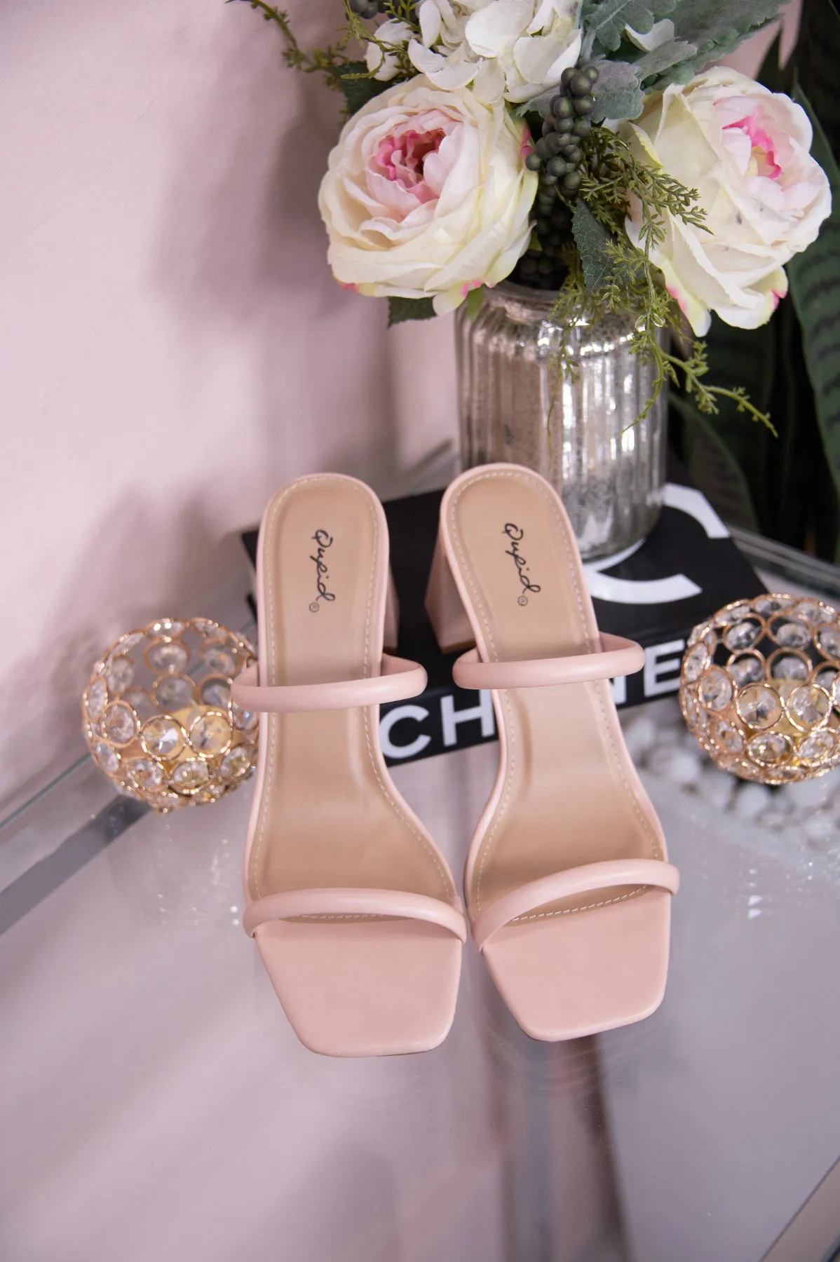 Serious About Style Nude Slip On Heels - SHO2584NU