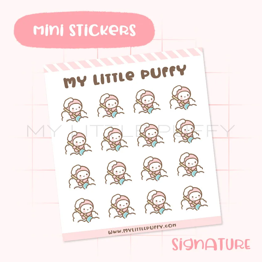 Shovelling Snow Planner Sticker/ Winter Sticker