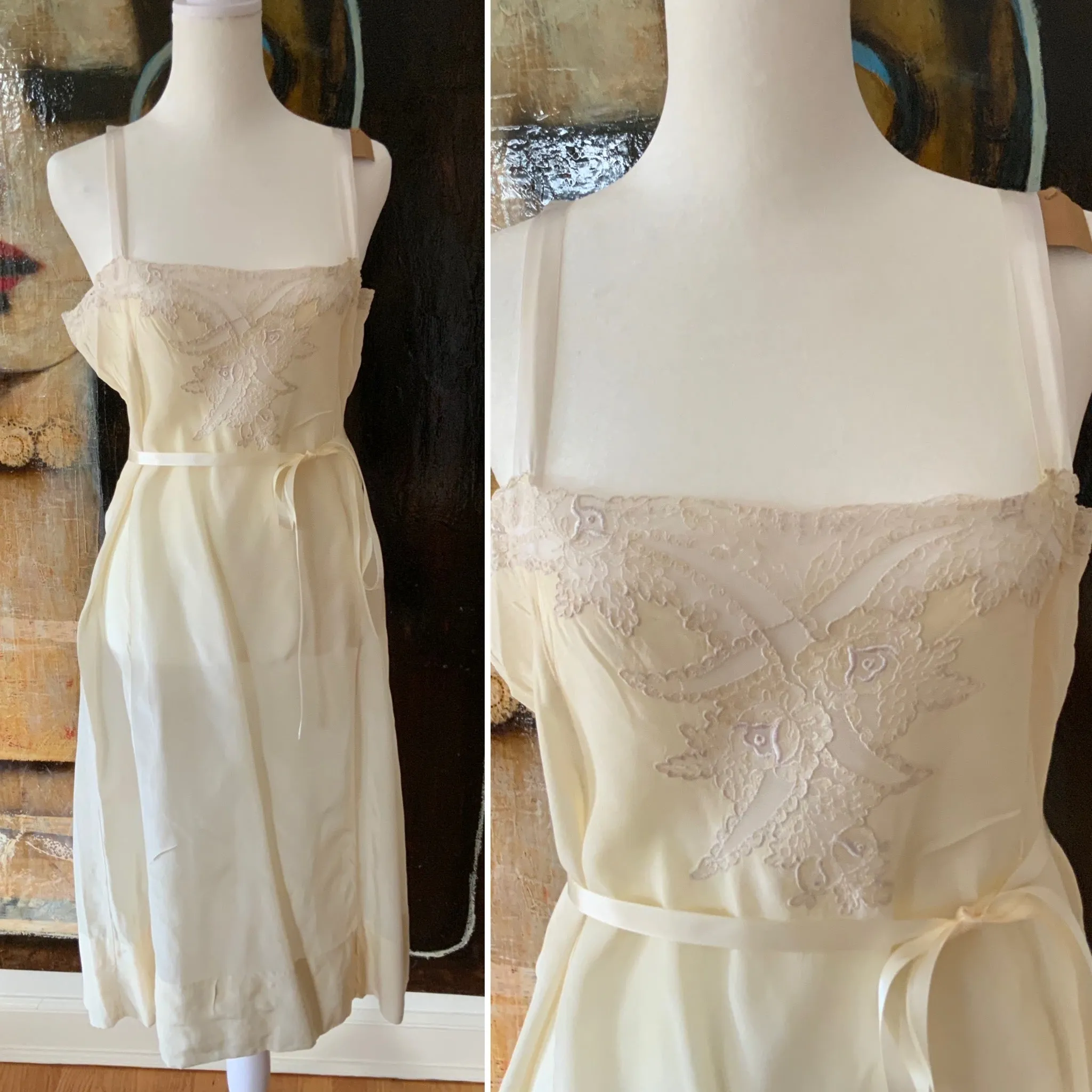 Silk Slip Dress - 20s - 20Y