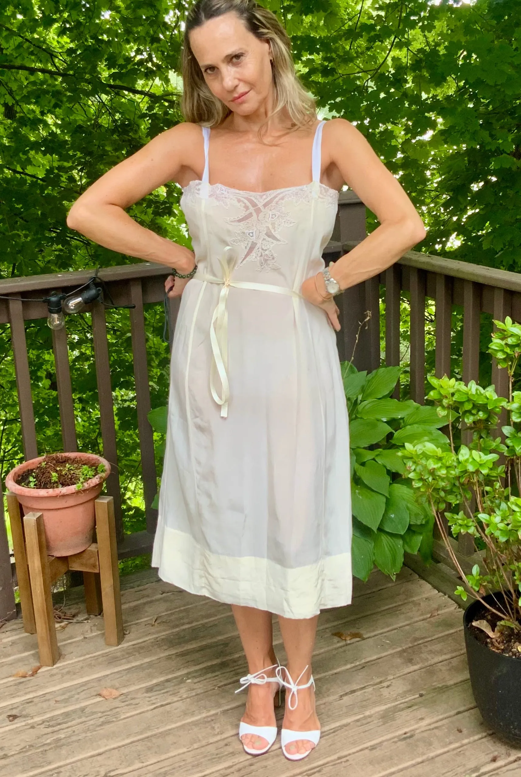 Silk Slip Dress - 20s - 20Y