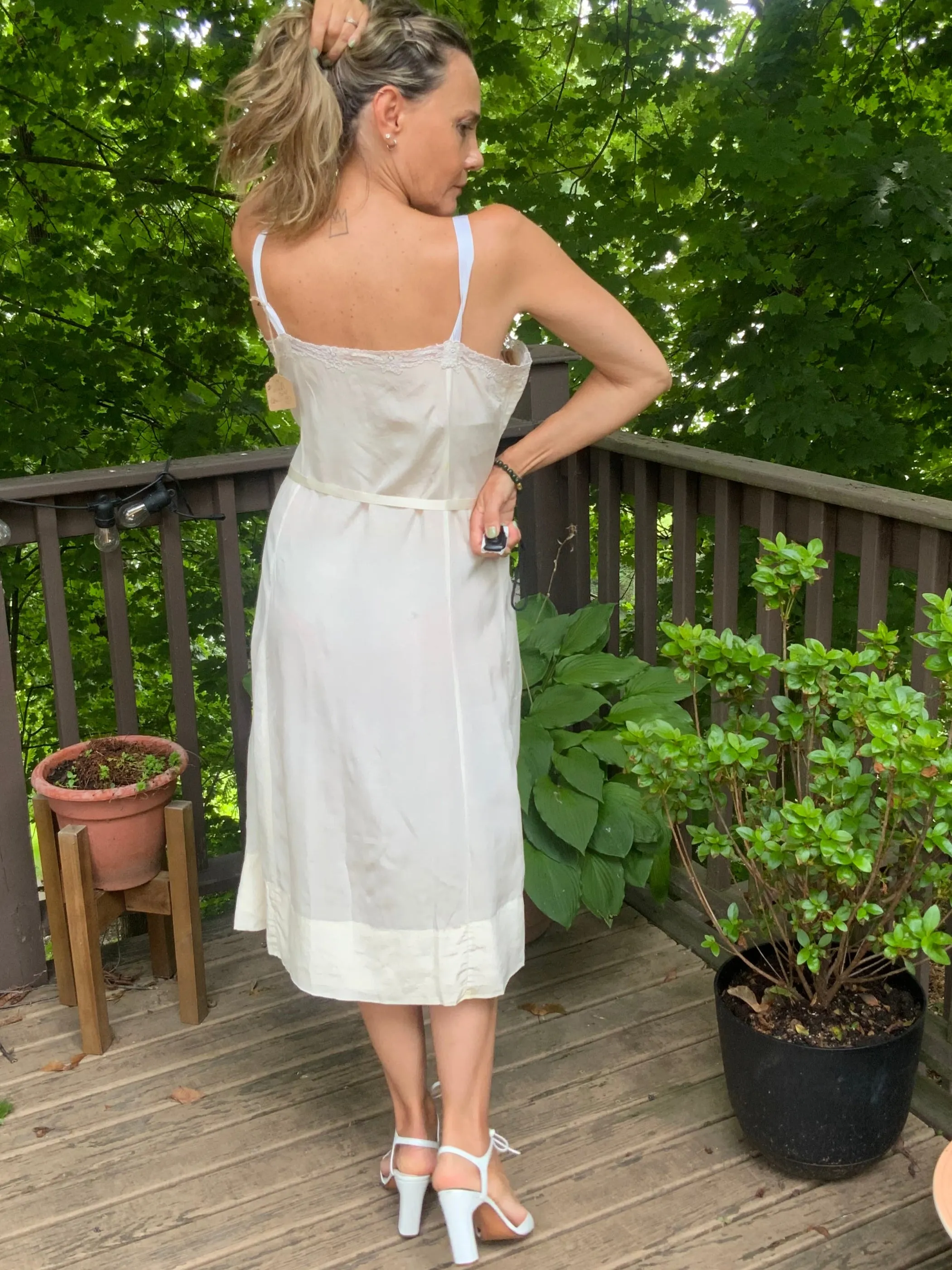 Silk Slip Dress - 20s - 20Y