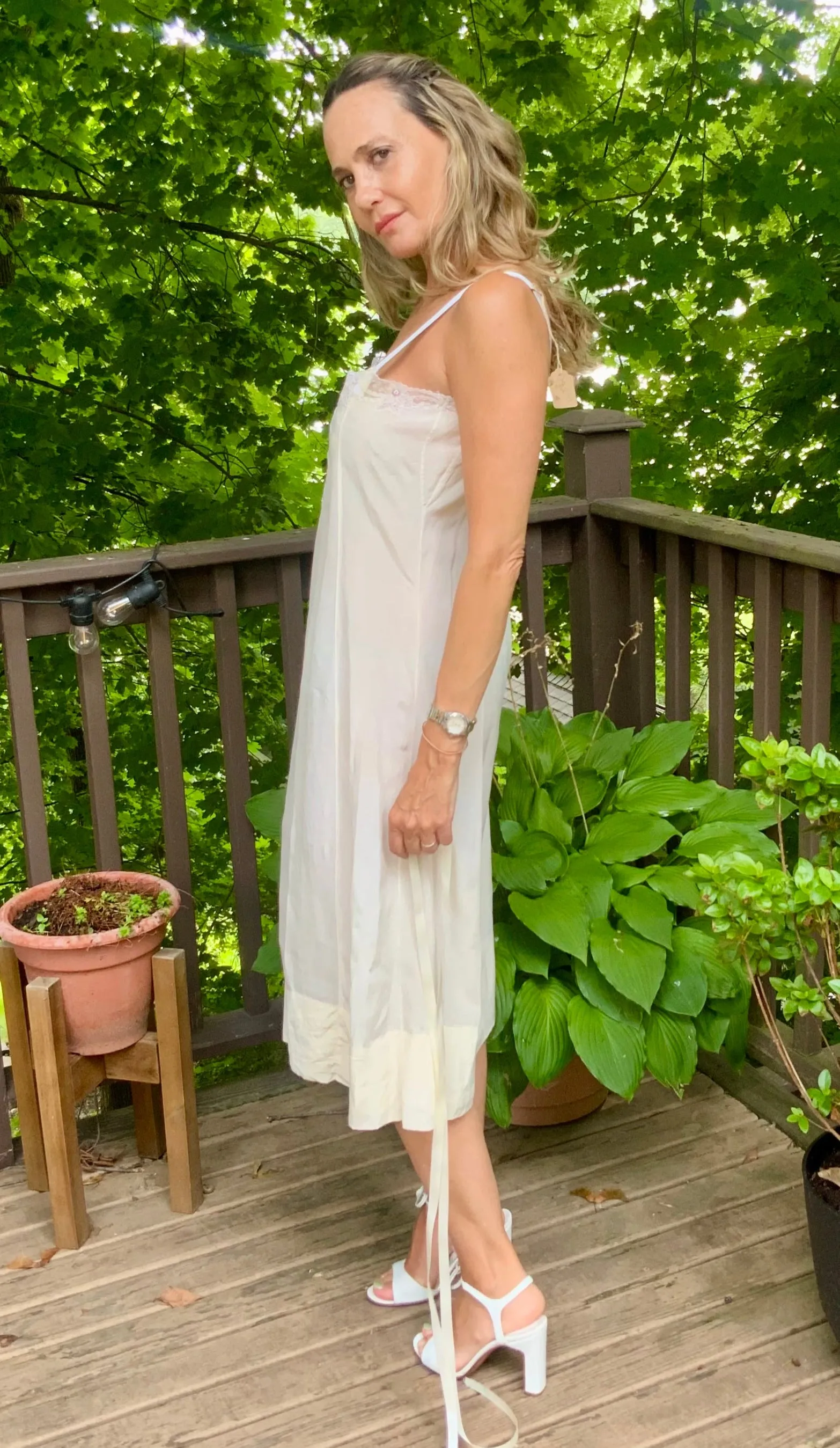 Silk Slip Dress - 20s - 20Y