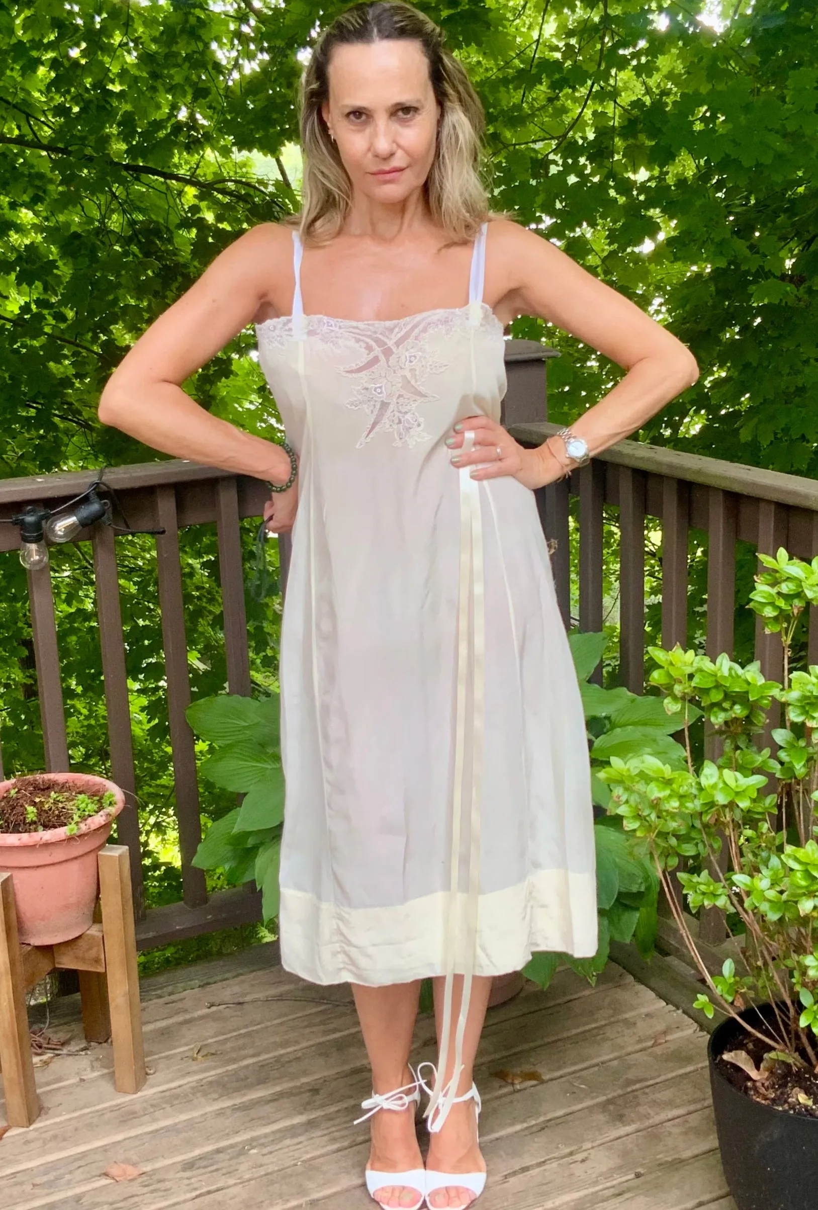 Silk Slip Dress - 20s - 20Y