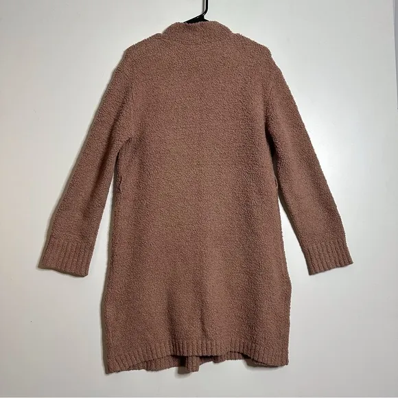 Skims cozy boucle knitted camel robe