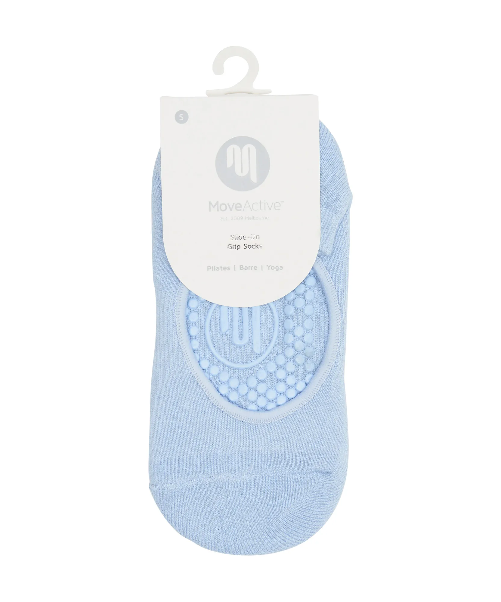 Slide On Non Slip Grip Socks - Powder Blue
