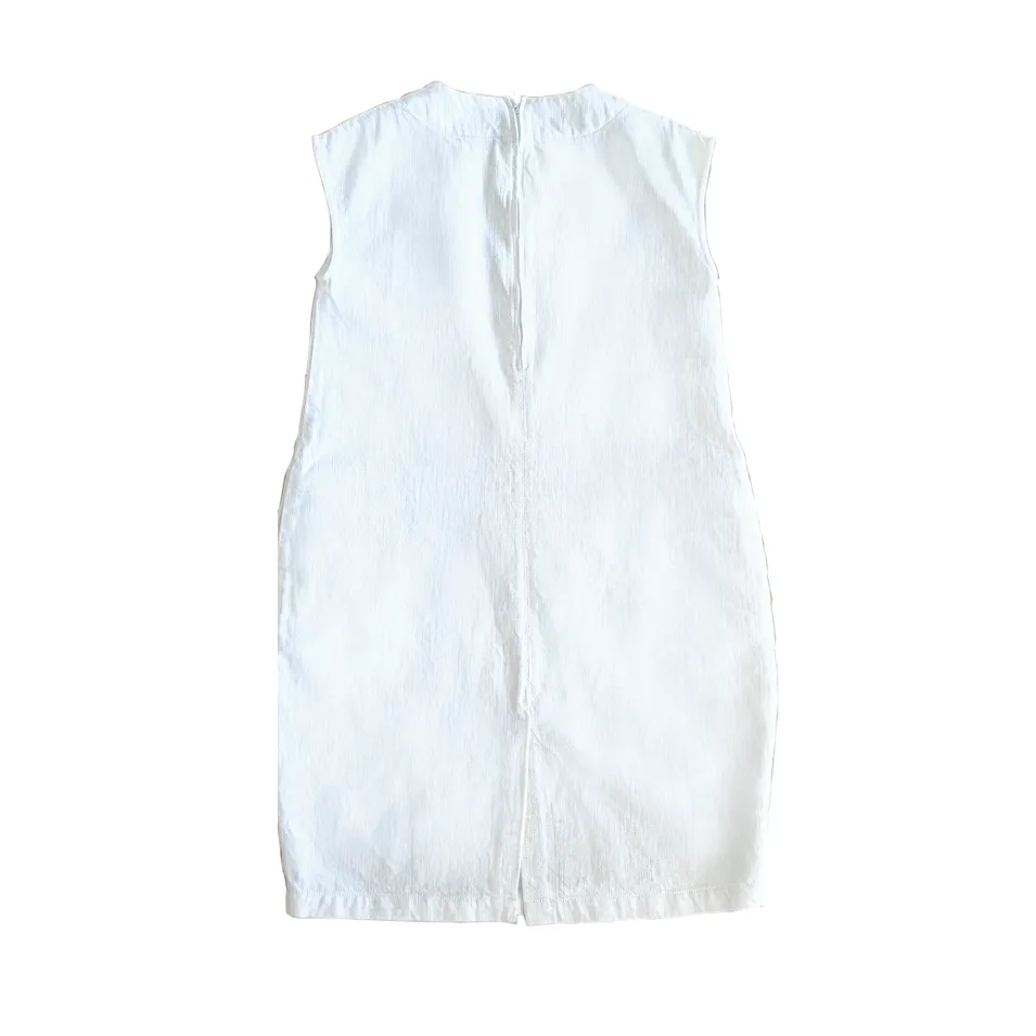 Slip On Dress in Hemp - Off White
