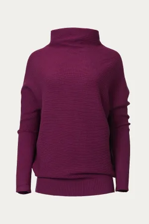 SLOUCH-NECK DOLMAN PULLOVER