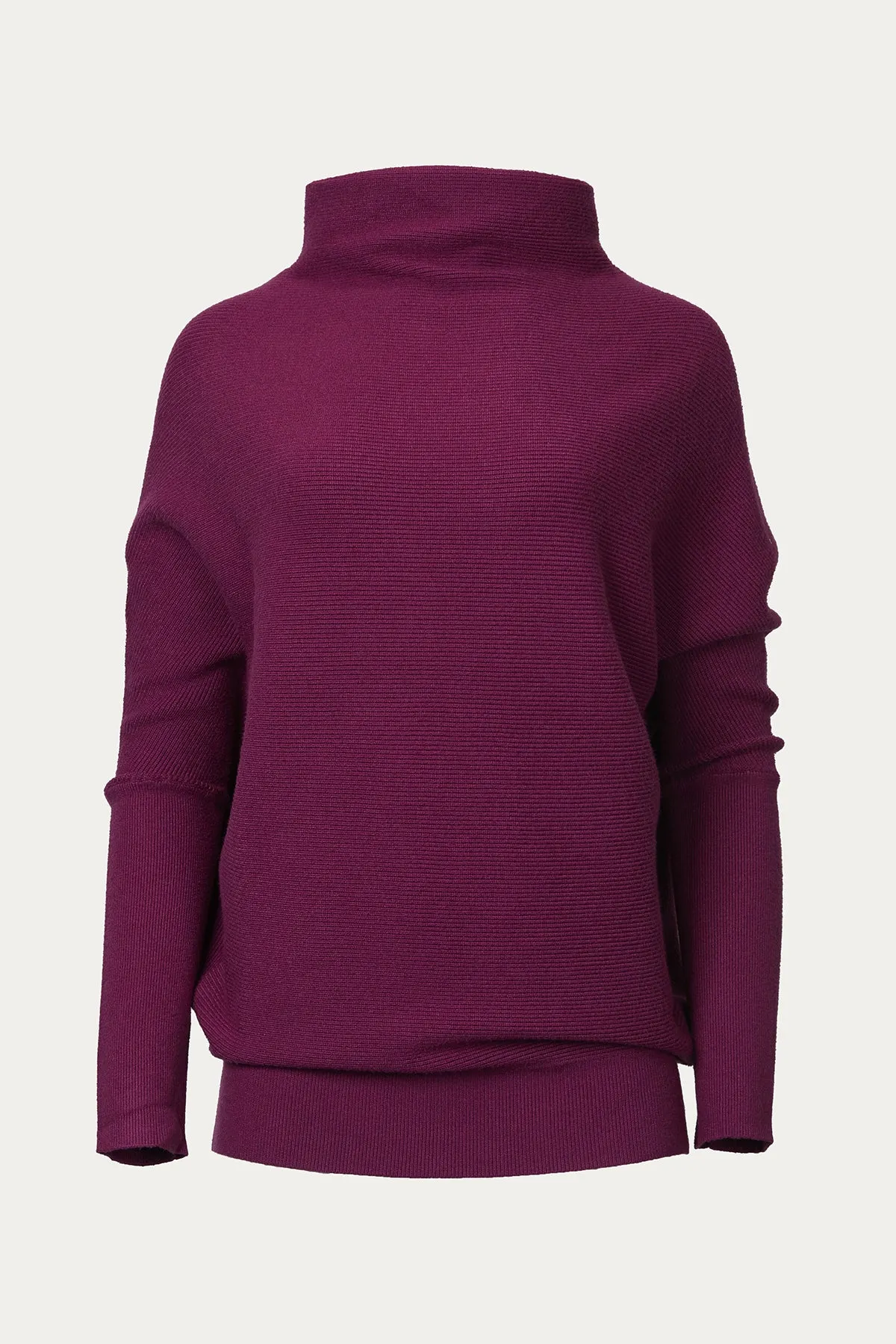SLOUCH-NECK DOLMAN PULLOVER