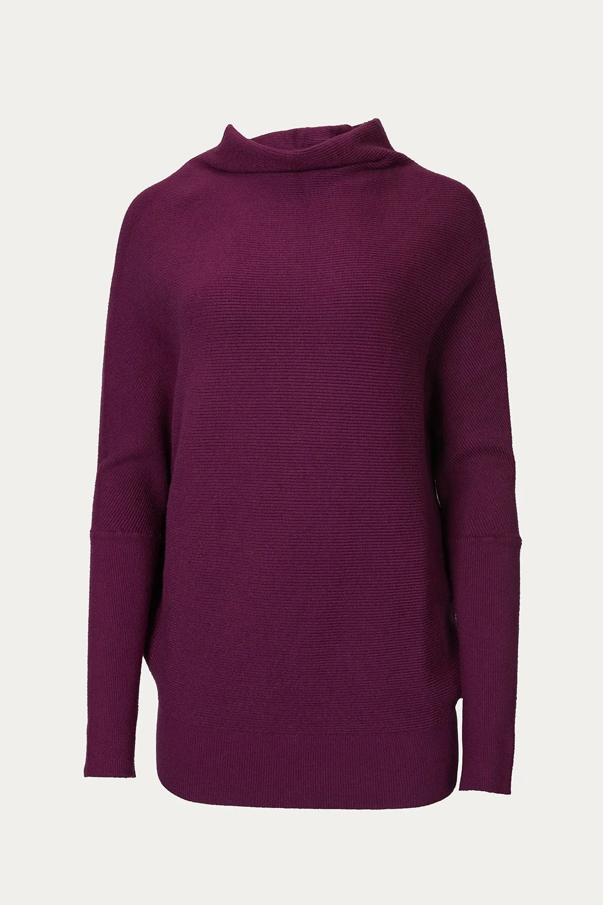 SLOUCH-NECK DOLMAN PULLOVER