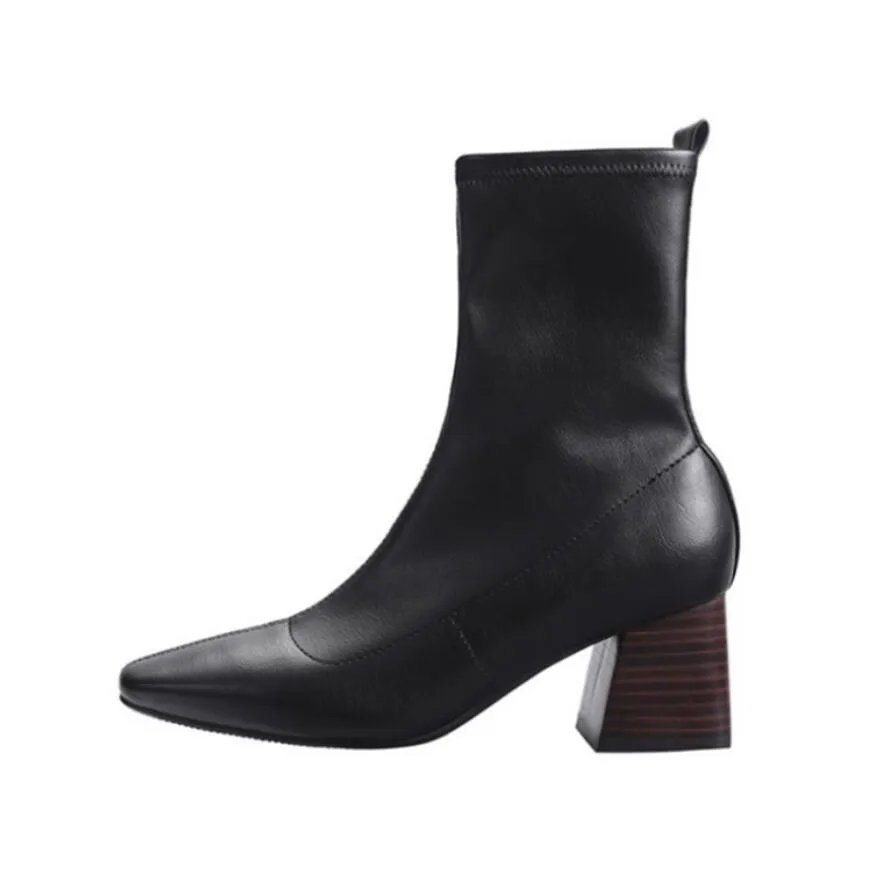 Small Feet Ladies Block Heel Short Boots GS201