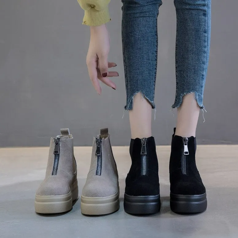 Small Size Thicksole Short Boots DS382