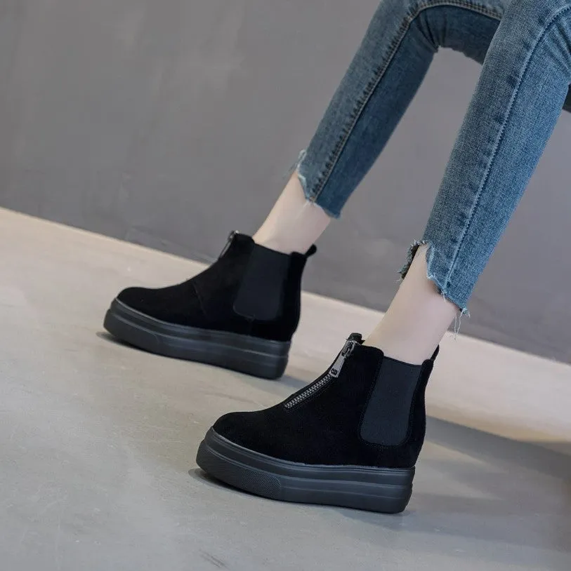 Small Size Thicksole Short Boots DS382