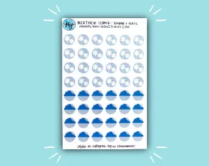 Snow and Hail Weather Icons