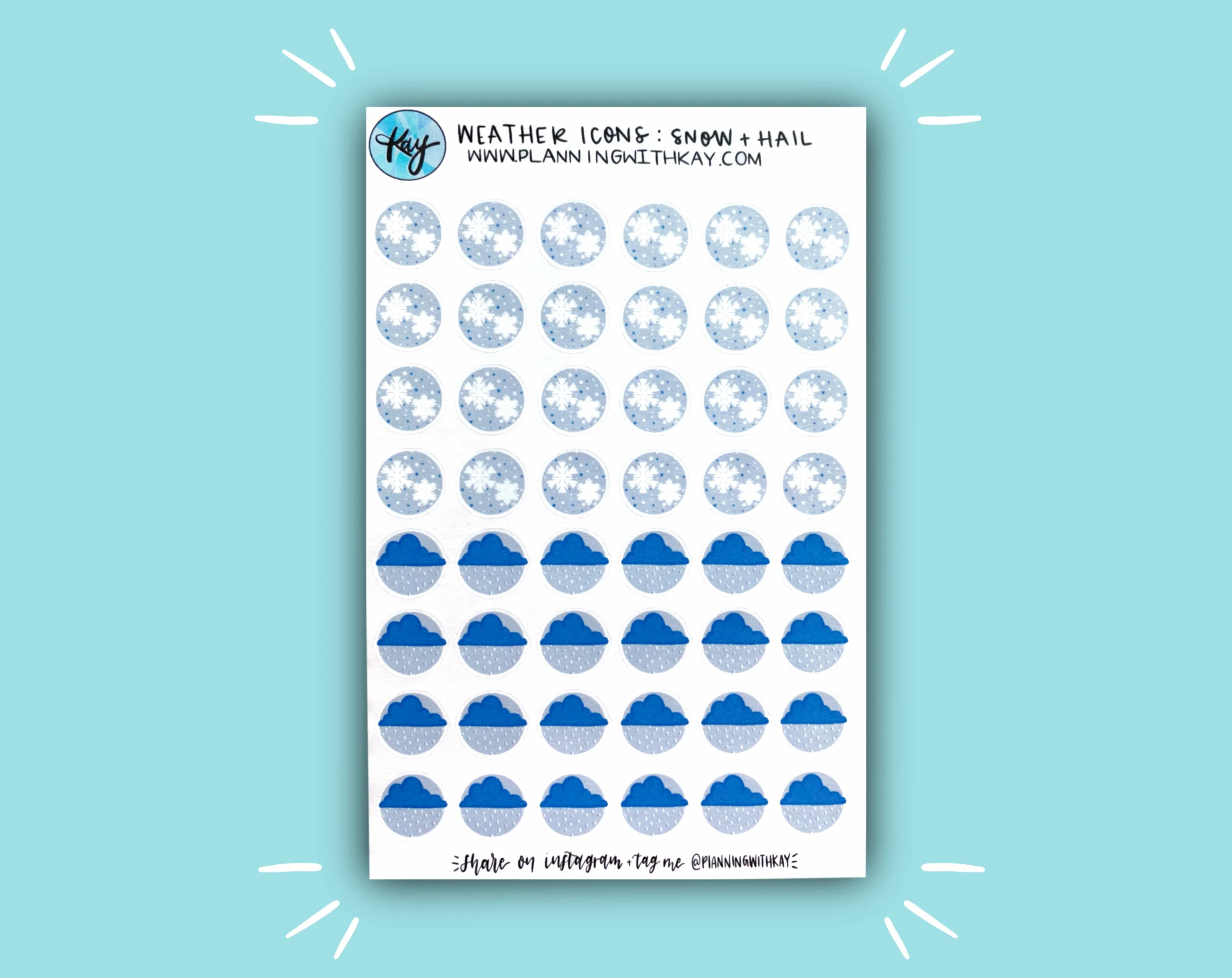 Snow and Hail Weather Icons