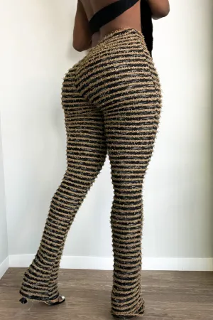 SNUGGLE STRIPED SLIP-ON BROWN | PANTS (S-XXL)