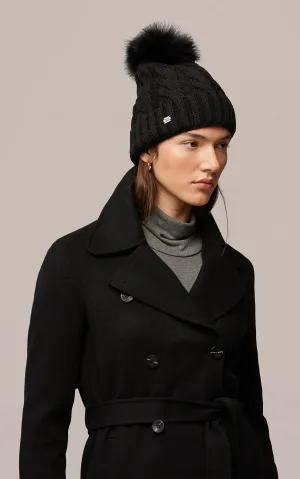 Soia & Kyo Knit Hat with Removable Pompom