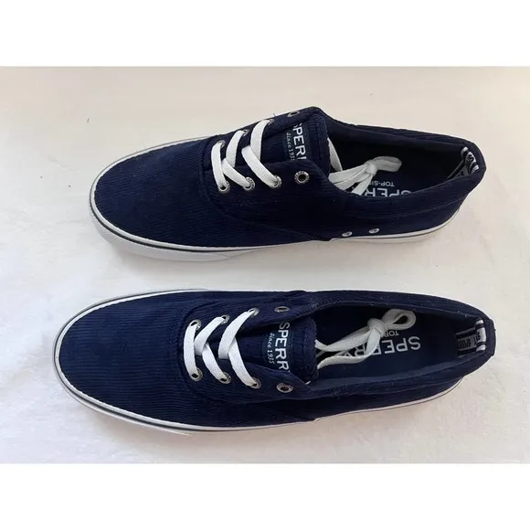 Sperry Men's Striper Nautical Corduroy Navy Sneaker