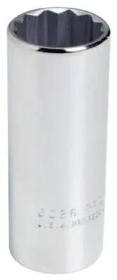 Stanley?? Products Torqueplus Deep Sockets 3/8 in, 3/8 in Drive, 1/4 in, 12 Points, 5008