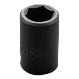 Stanley?? Products Torqueplus Metric Impact Sockets 1/2 in, 1/2 in Drive, 15 mm, 6 Points, 7415M