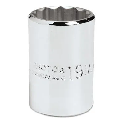Stanley?? Products Torqueplus Metric Sockets 1/2 in, 1/2 in Drive, 34 mm, 12 Points, 5434M