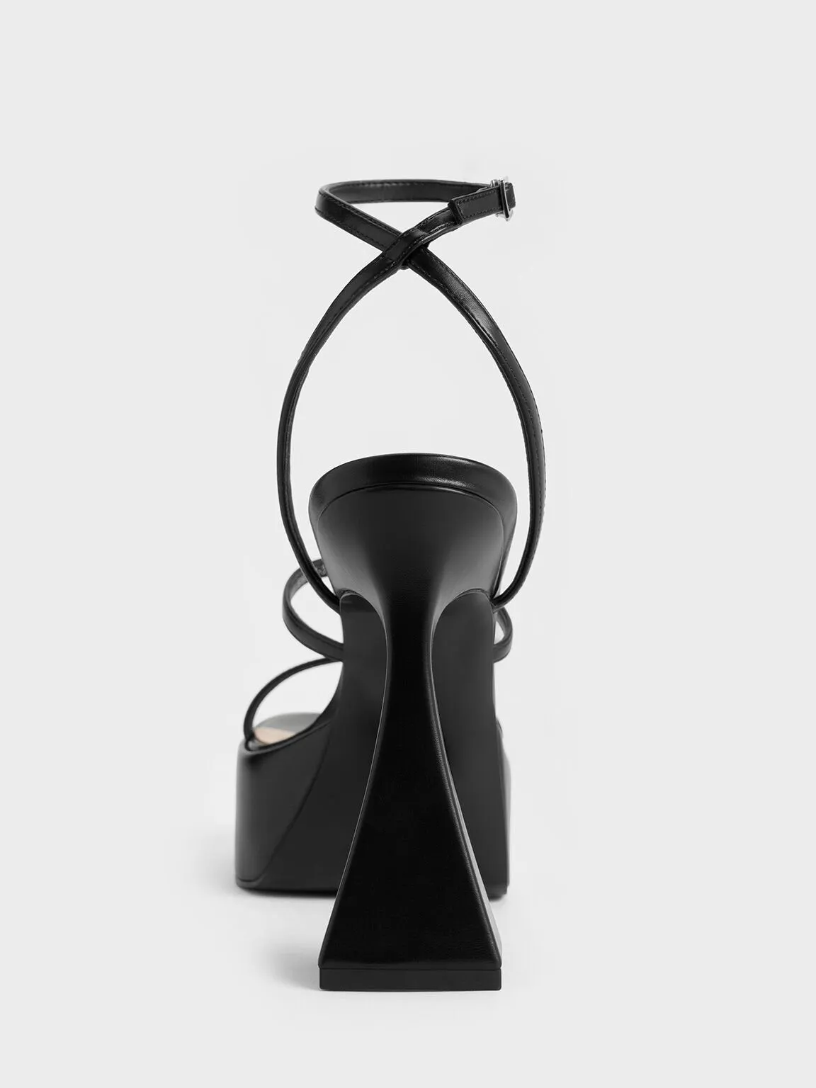 Strappy Sculptural-Heel Platform Sandals