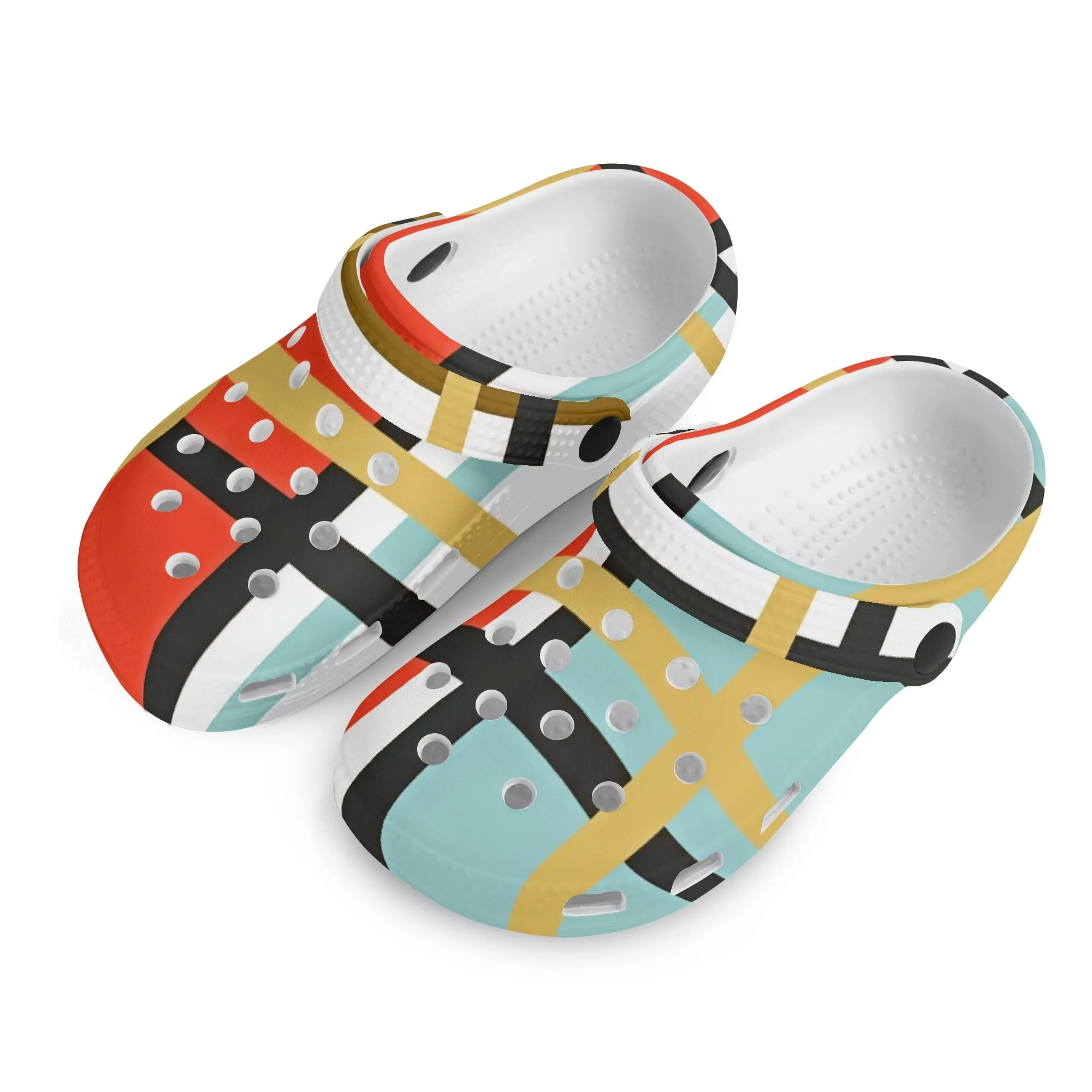 ✨'Stravanan Bay, Bute' Happy Tartan® Kids Classic Clogs✨
