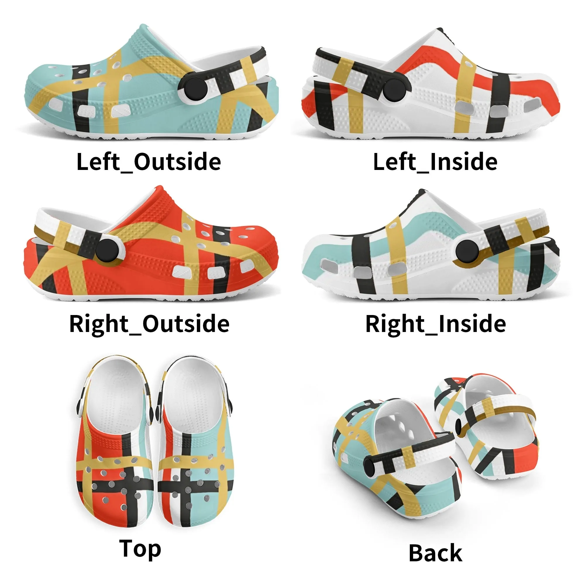 ✨'Stravanan Bay, Bute' Happy Tartan® Kids Classic Clogs✨
