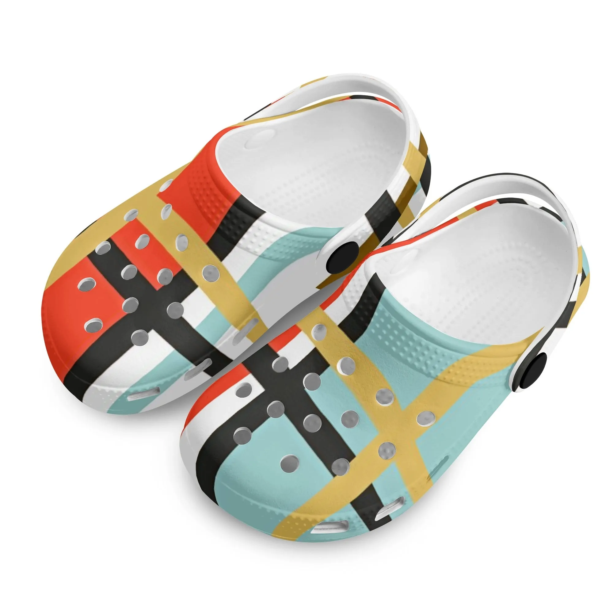 ✨'Stravanan Bay, Bute' Happy Tartan® Kids Classic Clogs✨