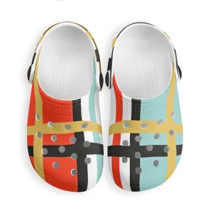 ✨'Stravanan Bay, Bute' Happy Tartan® Kids Classic Clogs✨