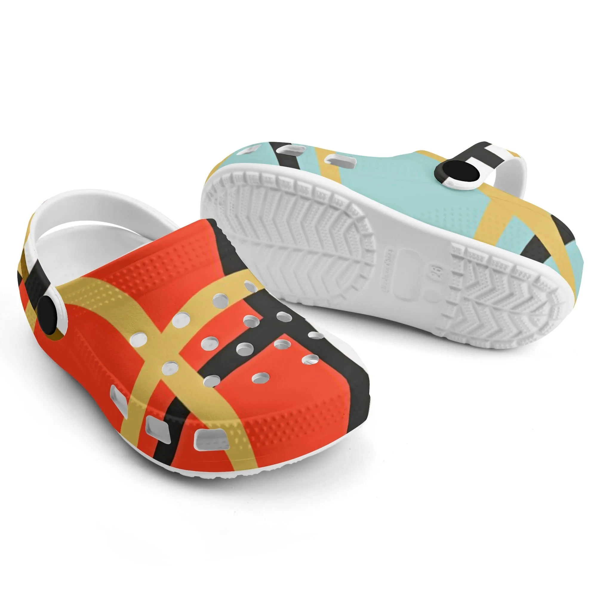 ✨'Stravanan Bay, Bute' Happy Tartan® Kids Classic Clogs✨