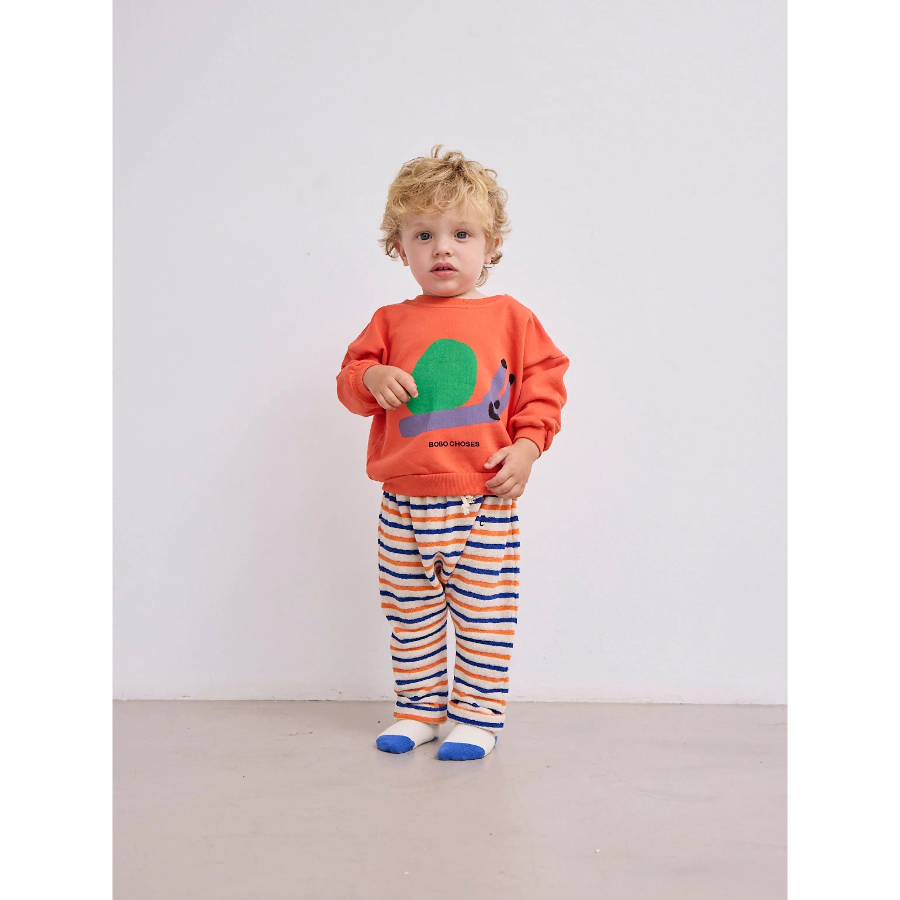 Striped Terry Cloth Harem Pants