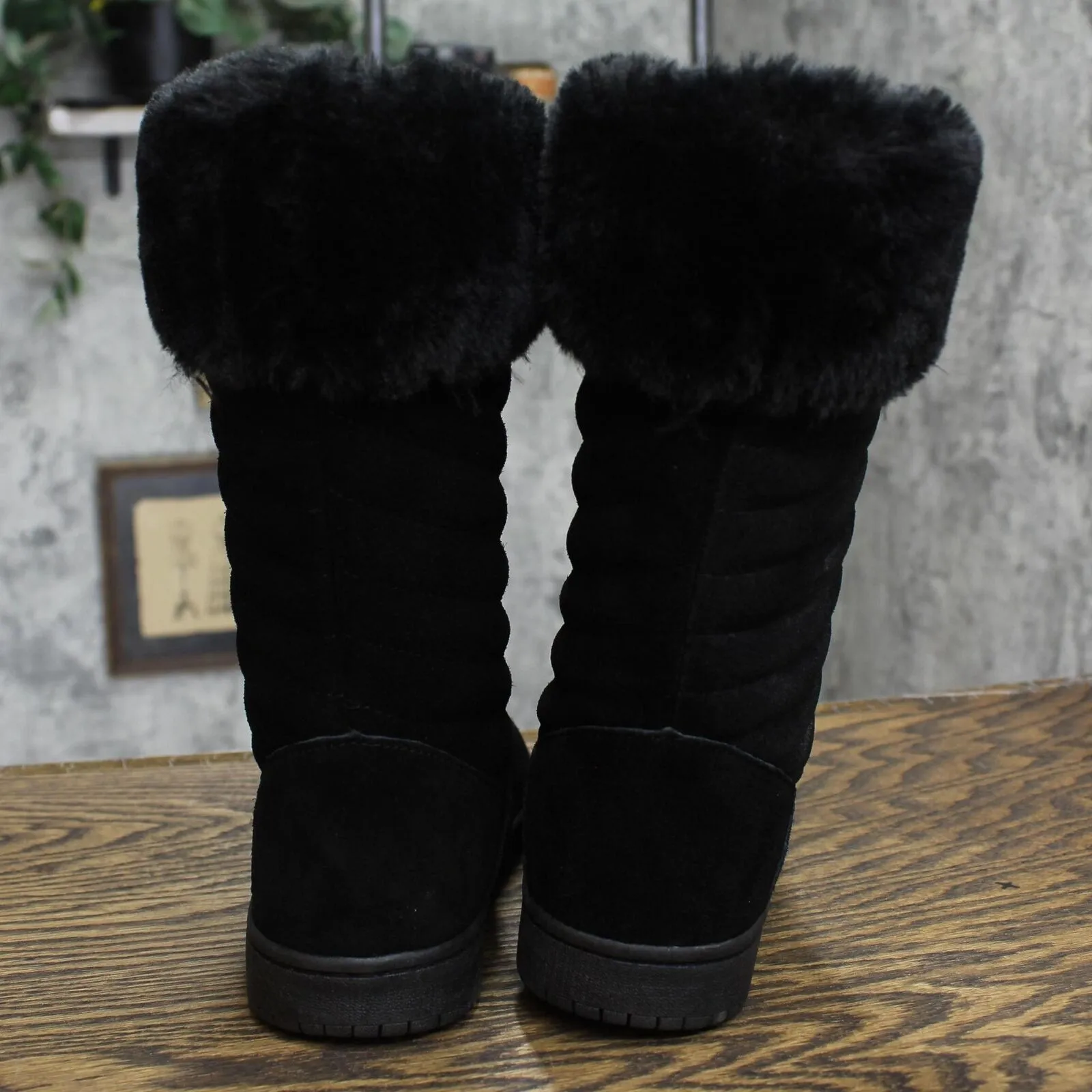 Style & Co. Womens Novaa Quilted Cold-Weather Boots 10013336000 Black 7M