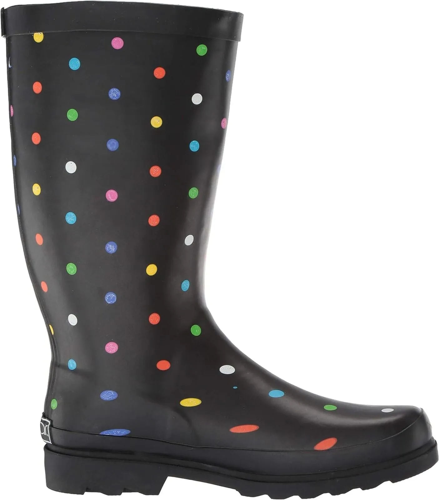 Sugar Women's Raffle Printed Rain Boot RAFFLE4 Black Fiesta Dot 10M