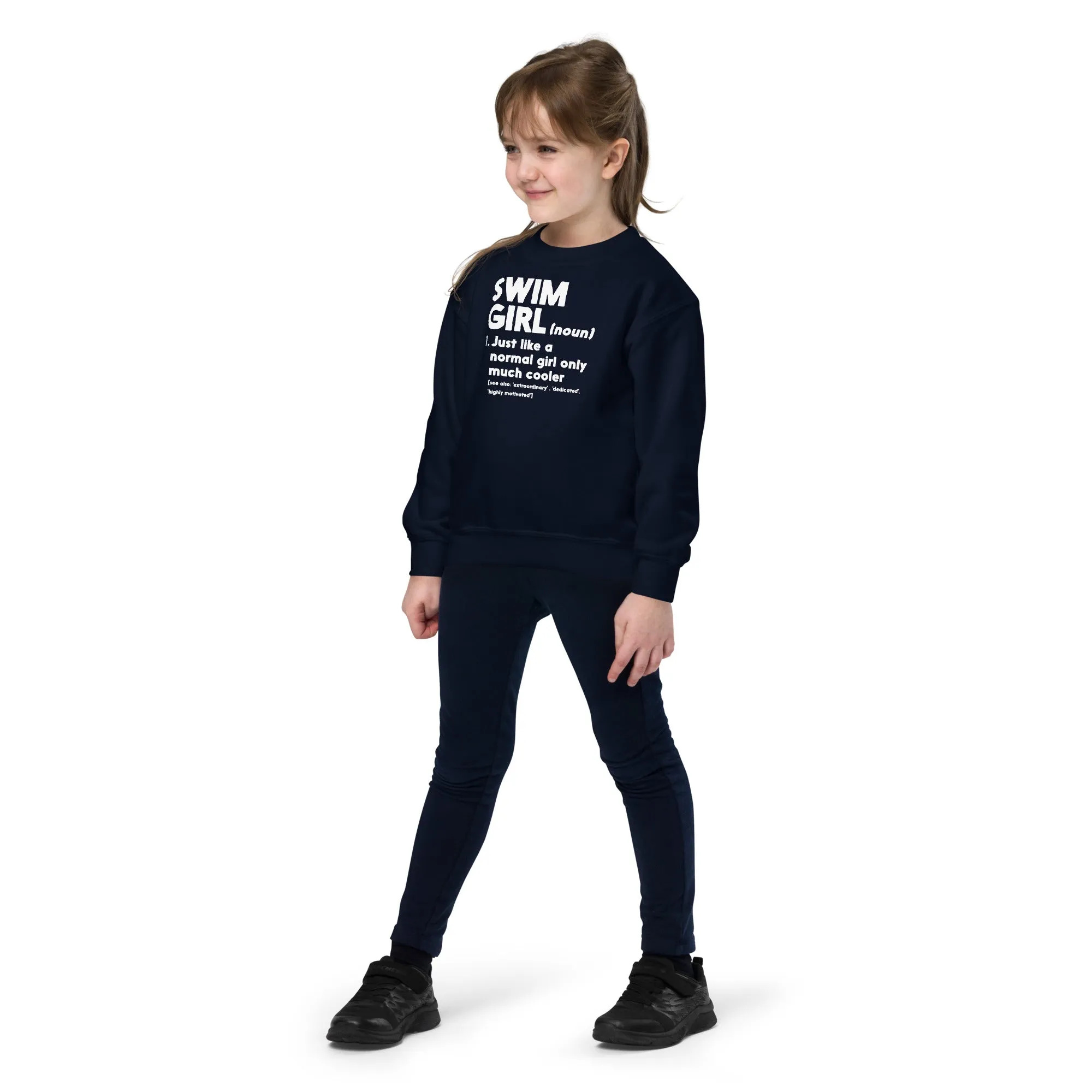 Swim Girl Definition Youth Crewneck Sweatshirt