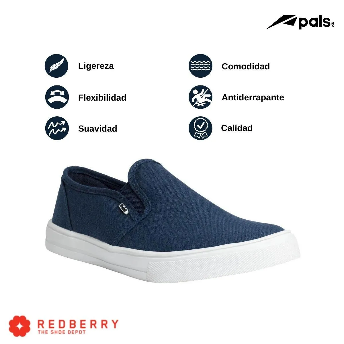 Tenis Pals Unisex Slip On Sin Agujetas