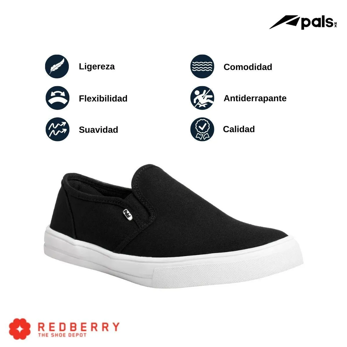 Tenis Pals Unisex Slip On Sin Agujetas