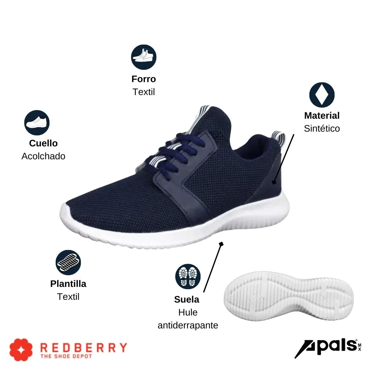 Tenis Pals Unisex Slip On Sin Agujetas