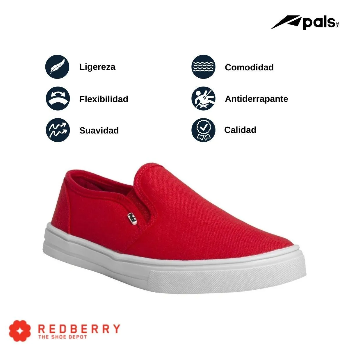 Tenis Pals Unisex Slip On Sin Agujetas
