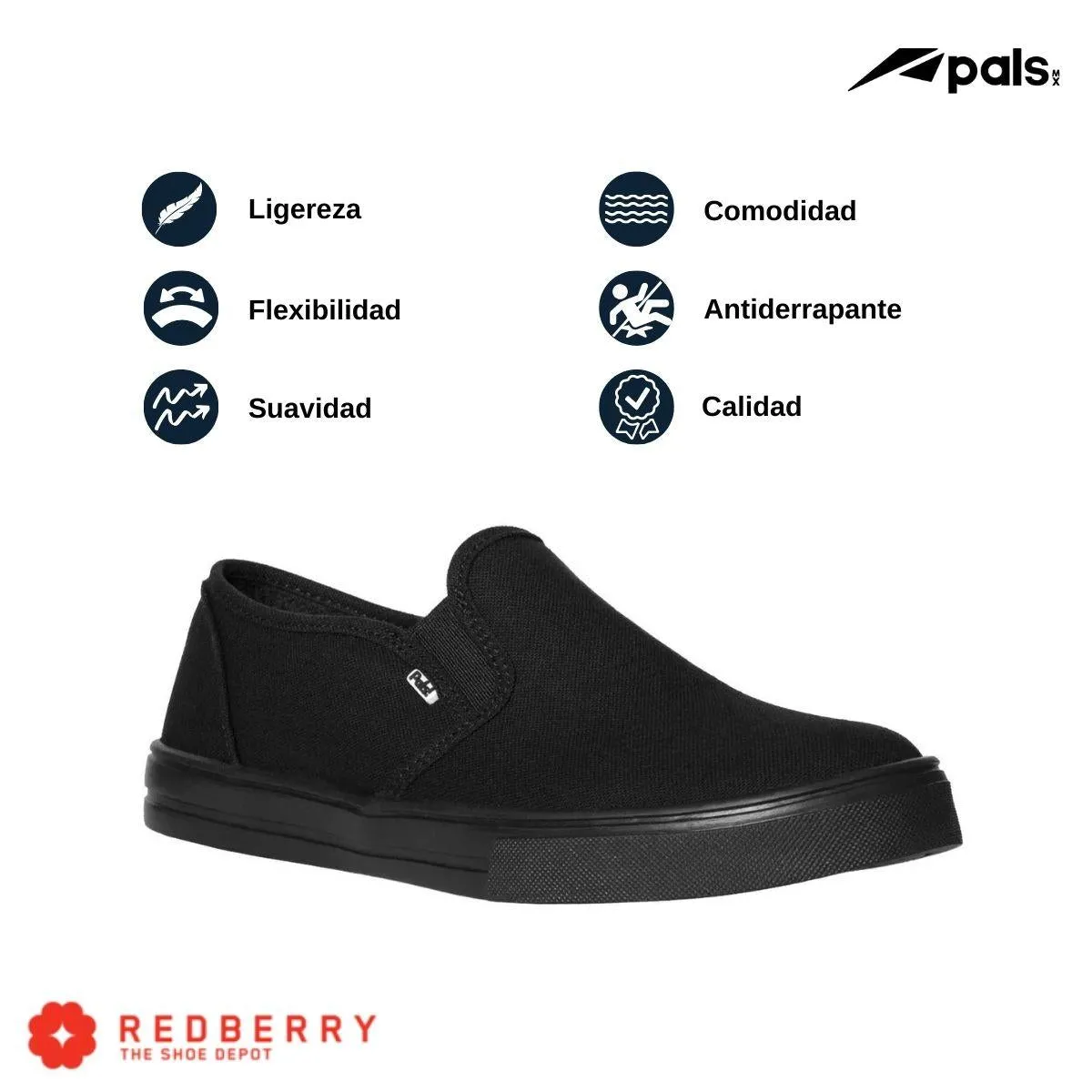 Tenis Pals Unisex Slip On Sin Agujetas