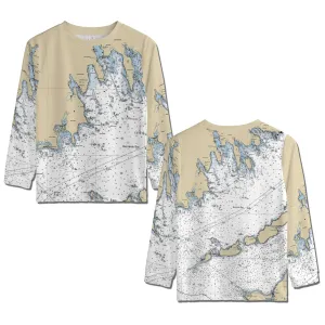 The  Apponagasett to Elizabeth Islands Youth Long Sleeve Performance Tee