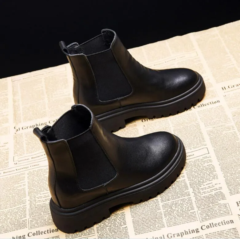 Thicksole Short Boots For Small Feet GS206