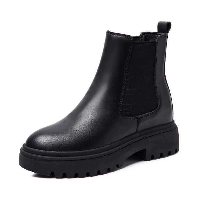 Thicksole Short Boots For Small Feet GS206