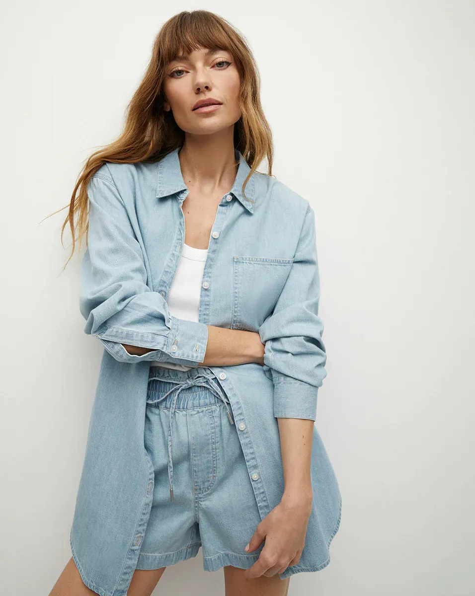 TIJANA CHAMBRAY SHORT IN SKY