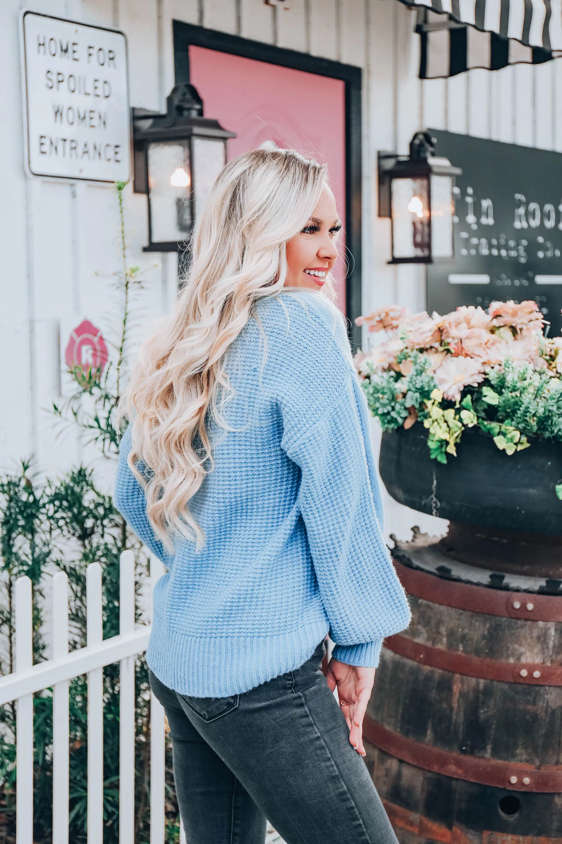 Time For Comfort Sweater - Blue