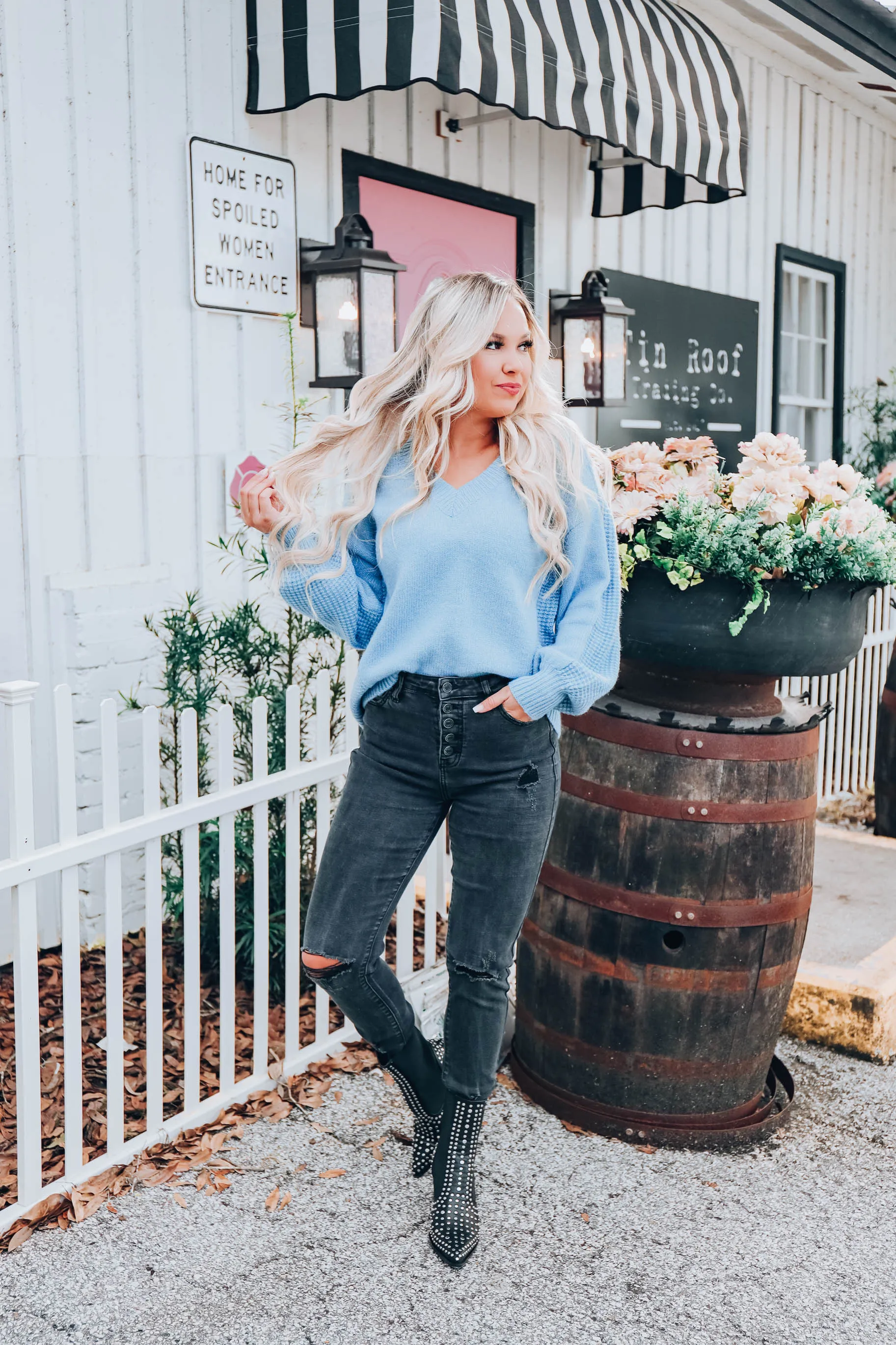 Time For Comfort Sweater - Blue