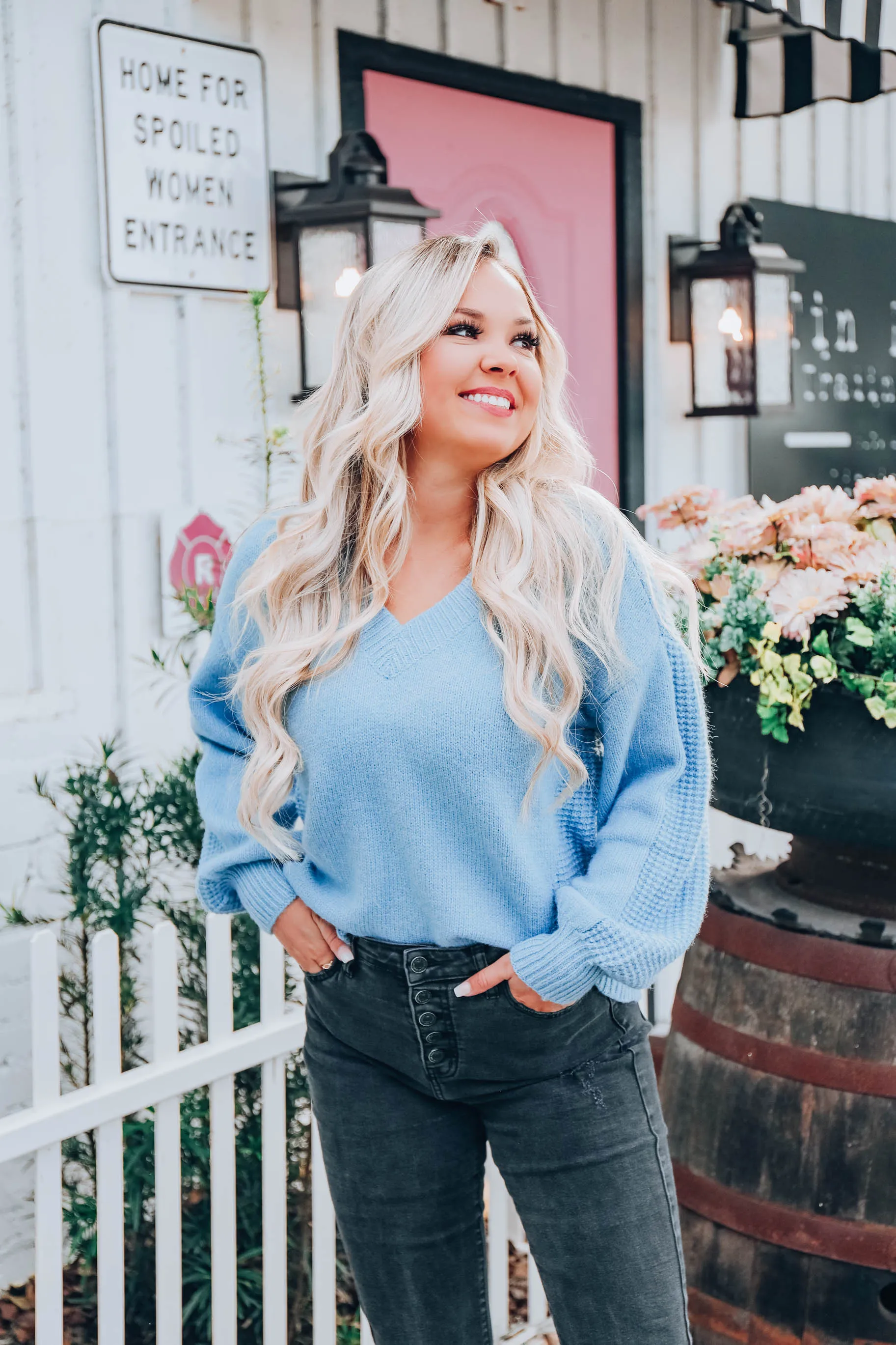 Time For Comfort Sweater - Blue