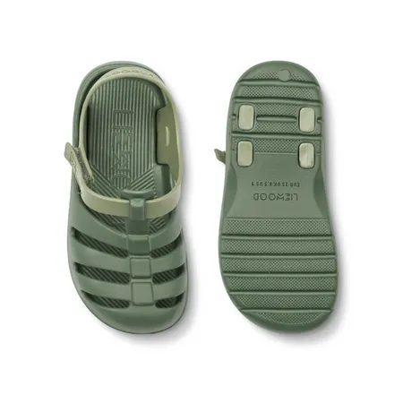 UK 3 Beau Two-Toned Green Sandals